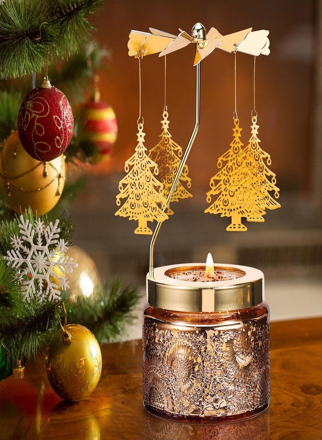 DAISRED Christmas Gifts for Women, Candle Gifts for Mom Daughter Sister Wife, Unique Gift for Friend Women Rotatable Scented Candles Gift for Christmas Anniversary (Christmas Tree) - Image 3